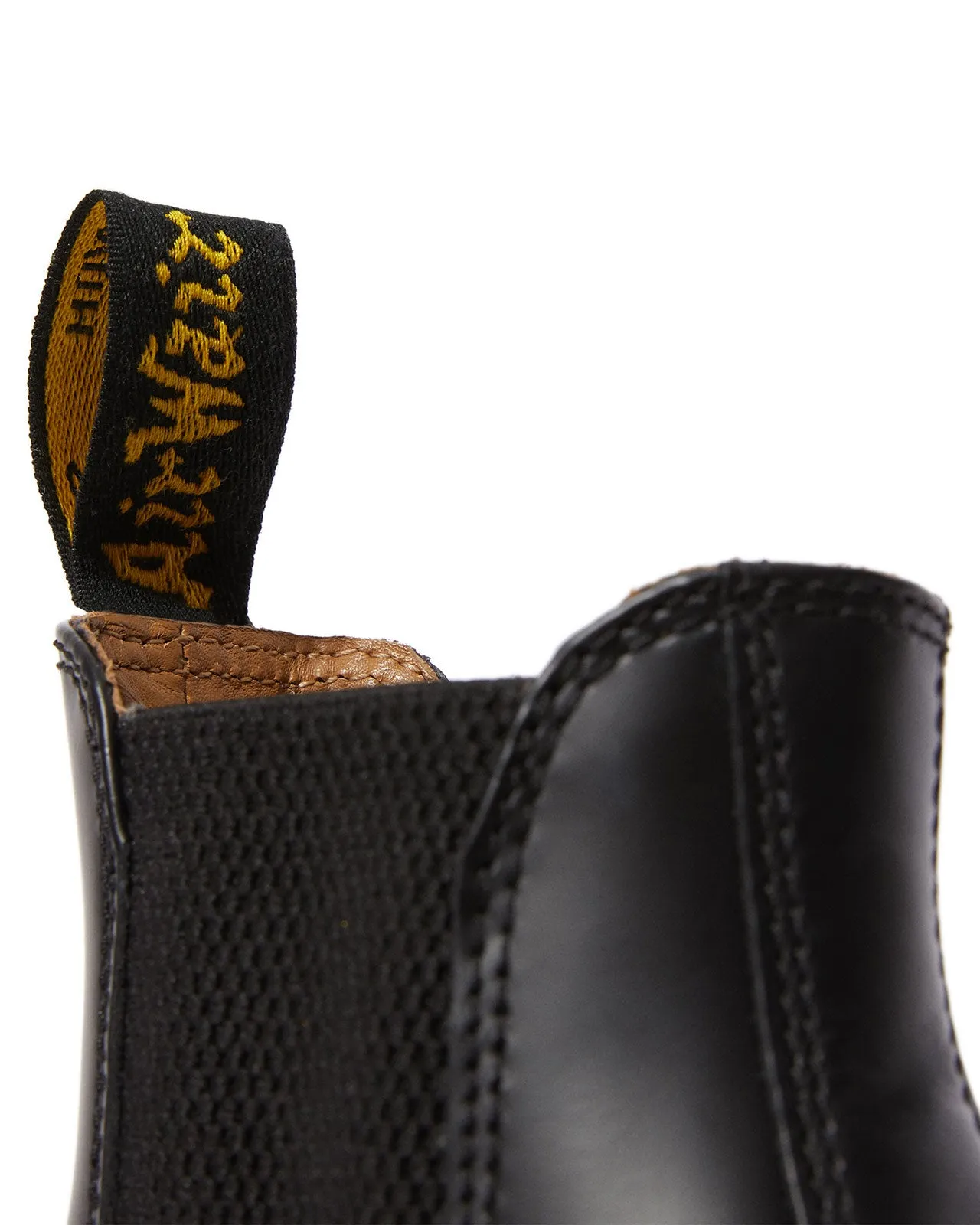 2976 BLACK YELLOW STITCH CHELSEA BOOT