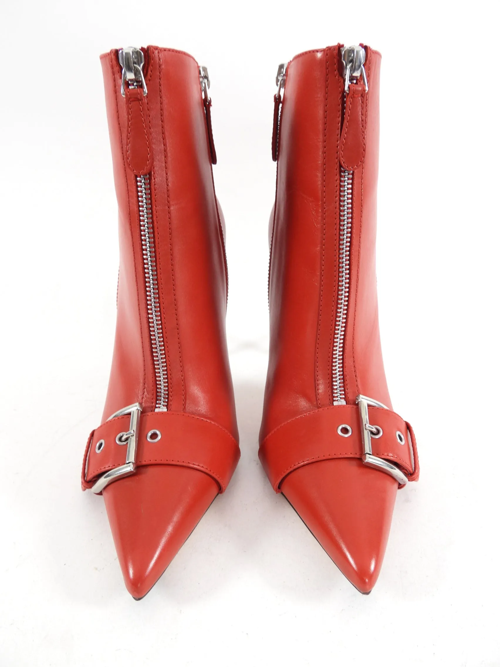 Alexander McQueen Red 110mm Ankle Boots - 40