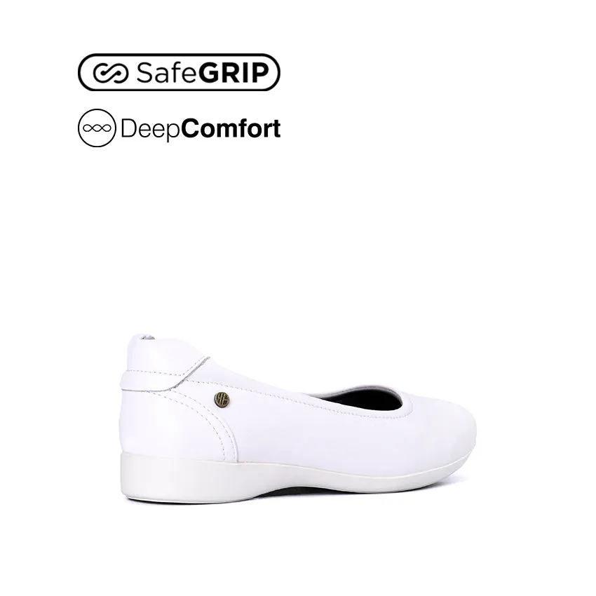 Aria Slip On Women's Shoes - White Leather