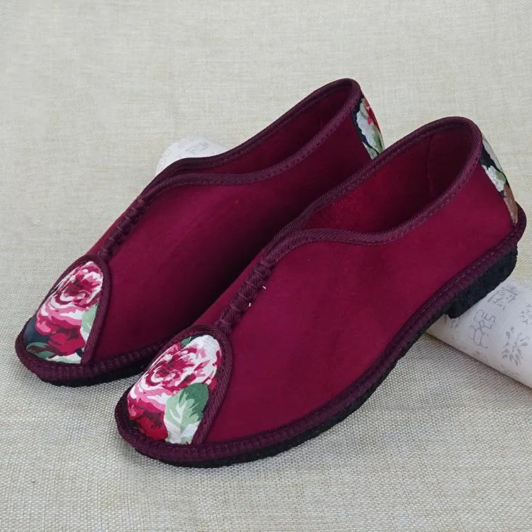 Babakud Sewing Embroidery Casual Flats Cloth Shoes