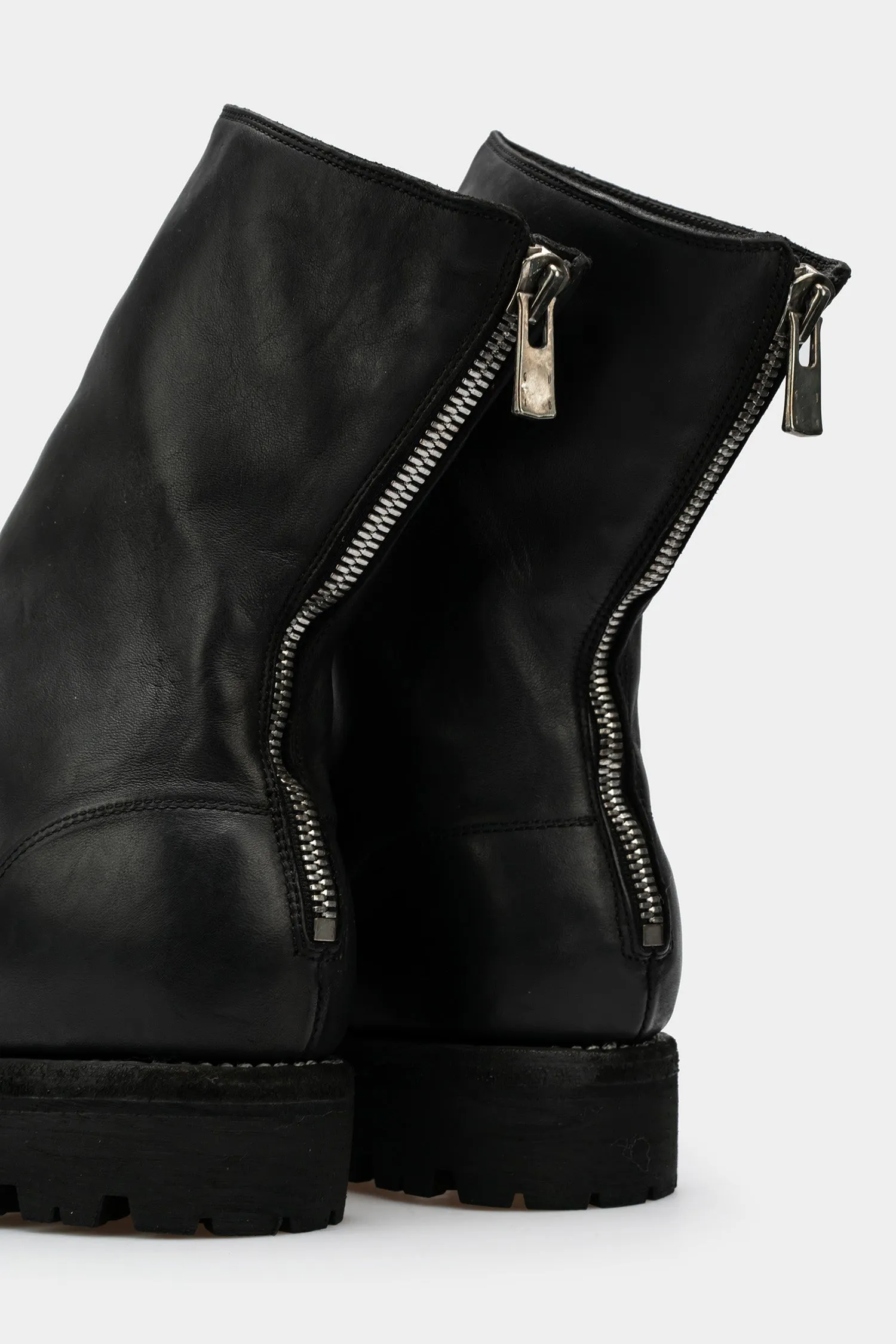 Back zip high top boots | 788V