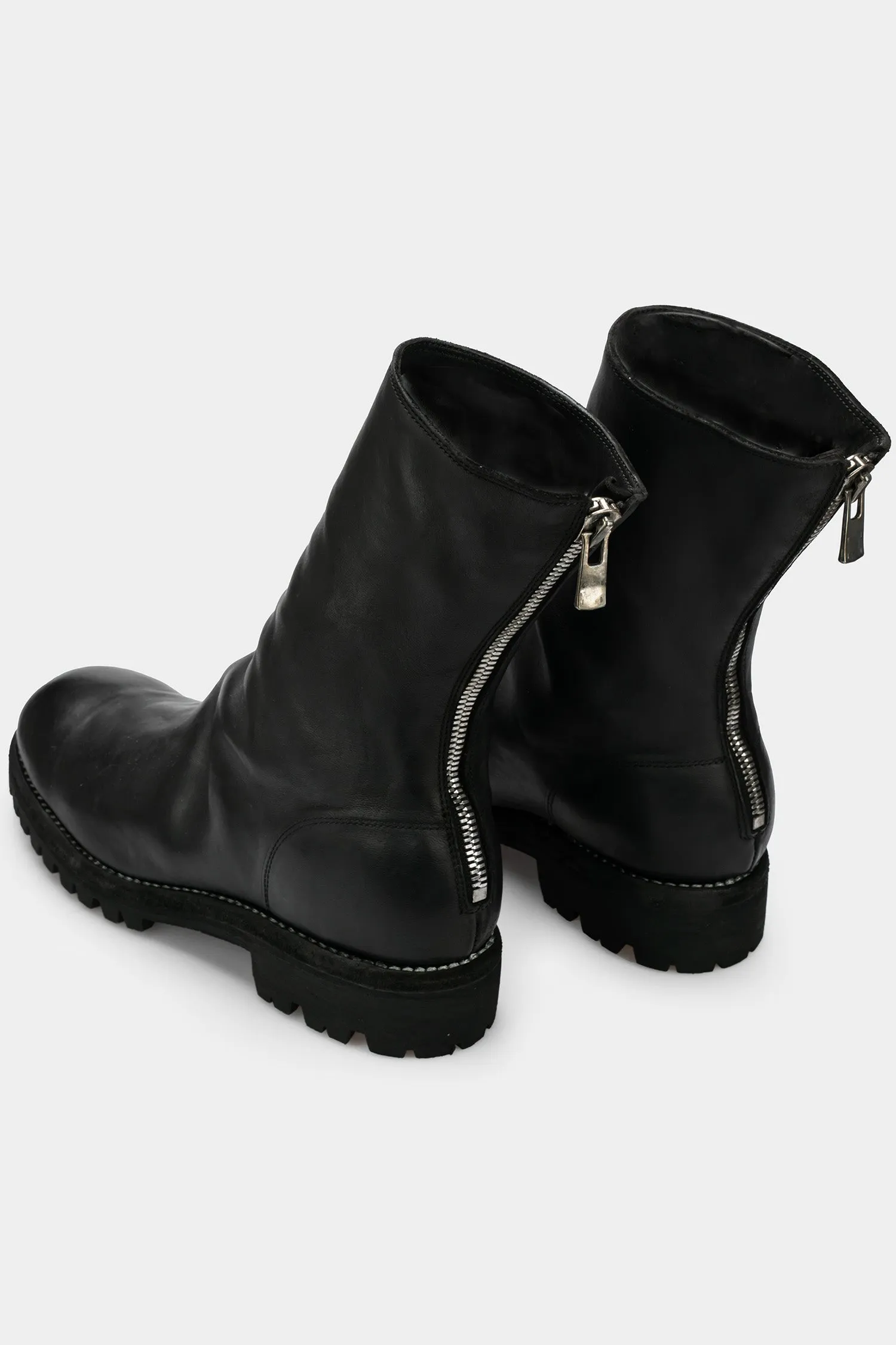 Back zip high top boots | 788V