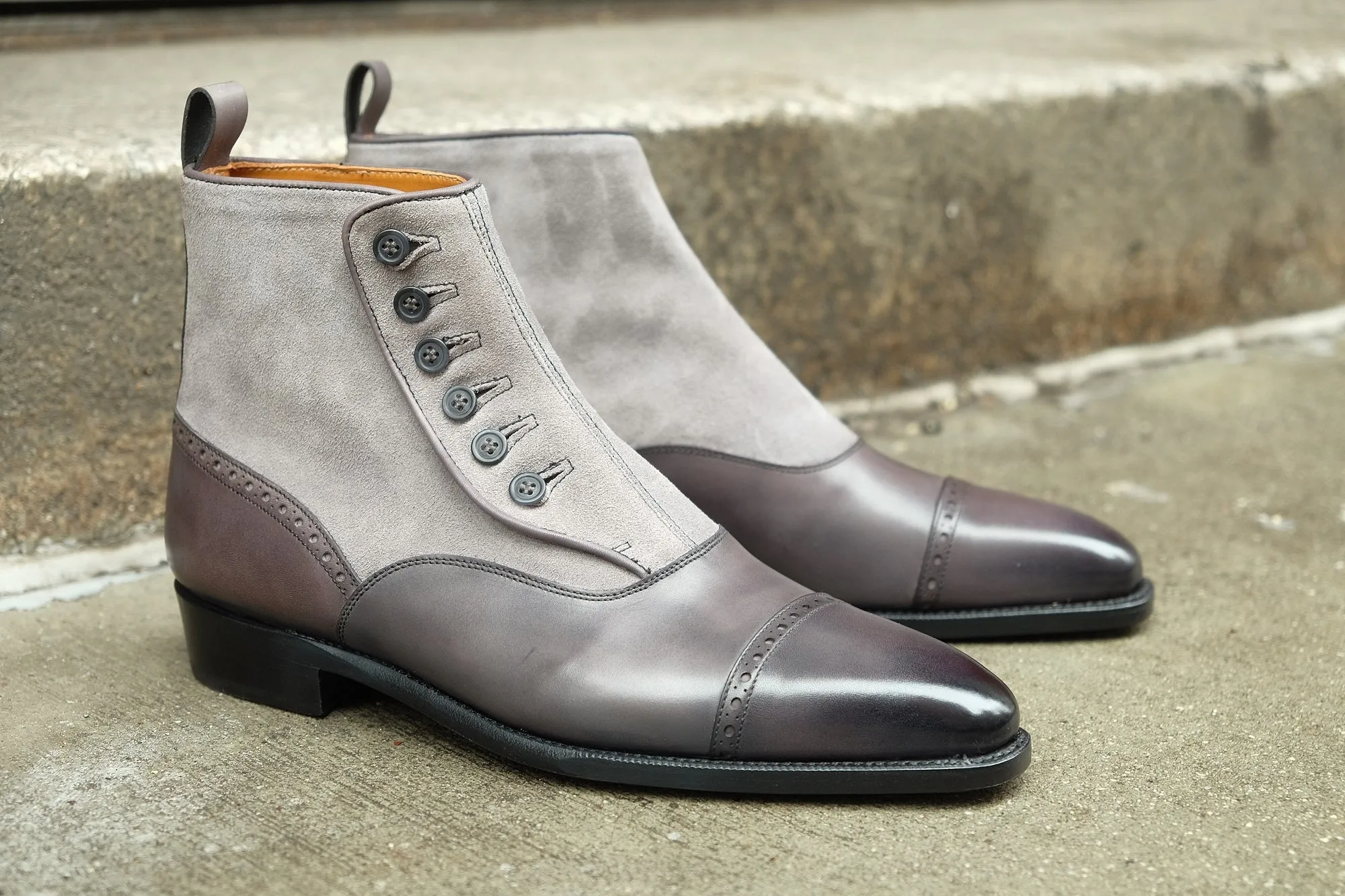 Blue Ridge - MTO - Shaded Grey / Light Grey Suede - LPB Last - Single Leather Sole