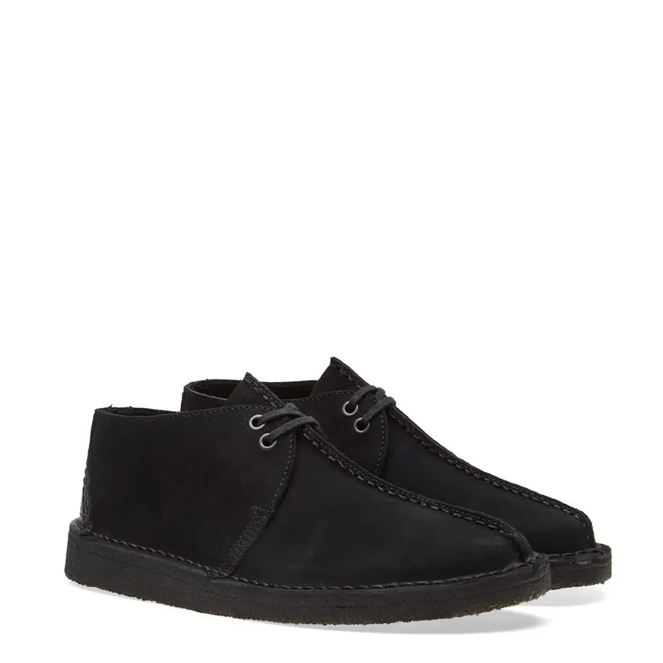 Clarks Originals Desert Trek Shoes Black Suede