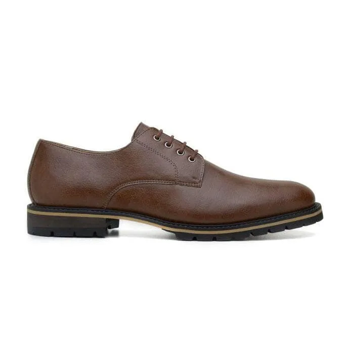 'David' men's derby shoe  by Ahimsa - cognac