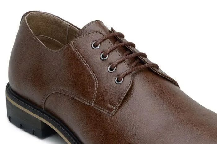 'David' men's derby shoe  by Ahimsa - cognac