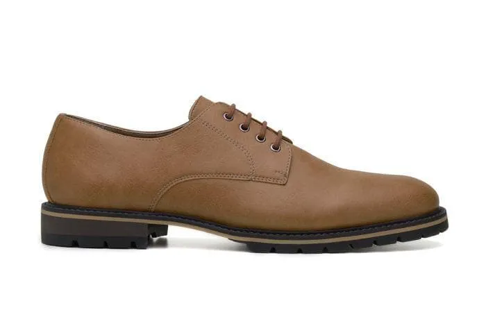 'David' men's derby shoe by Ahimsa - tan