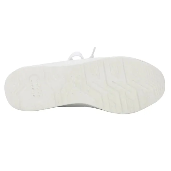 Destin White  Nubuck Lace Up Casual Shoes