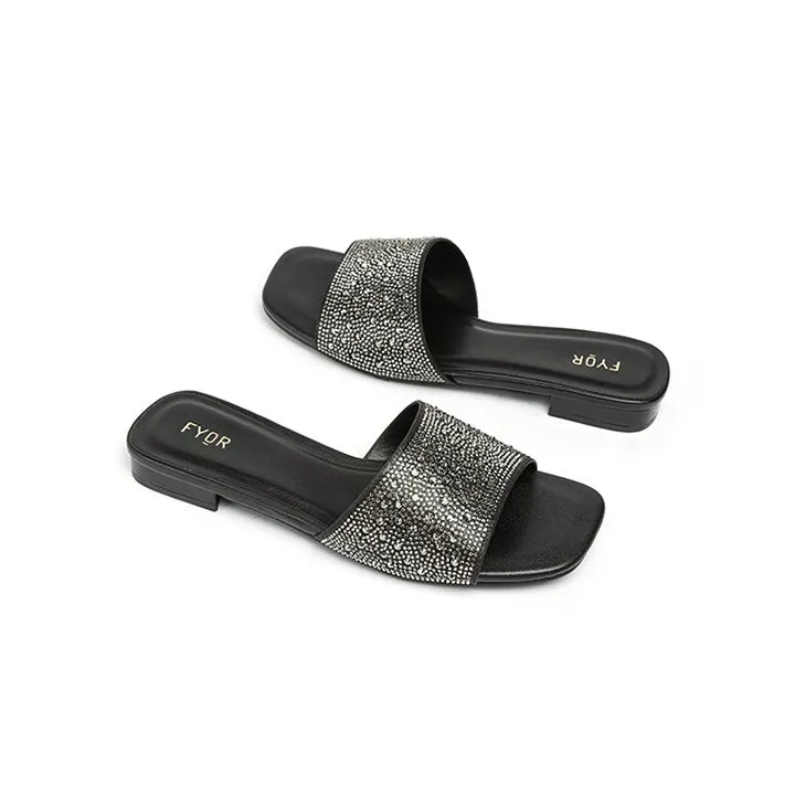 Embellished Diamante Slides HL 162