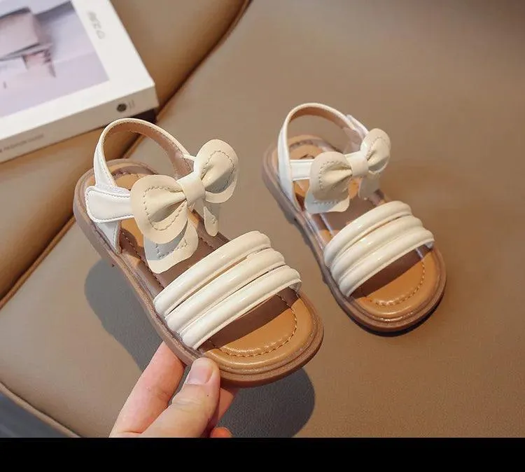 G06035 Girls Casual Sandals with Bow - Soft Children's Shoes