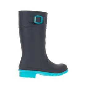 Kamik Navy/Teal Raindrops Youth Rain Boot