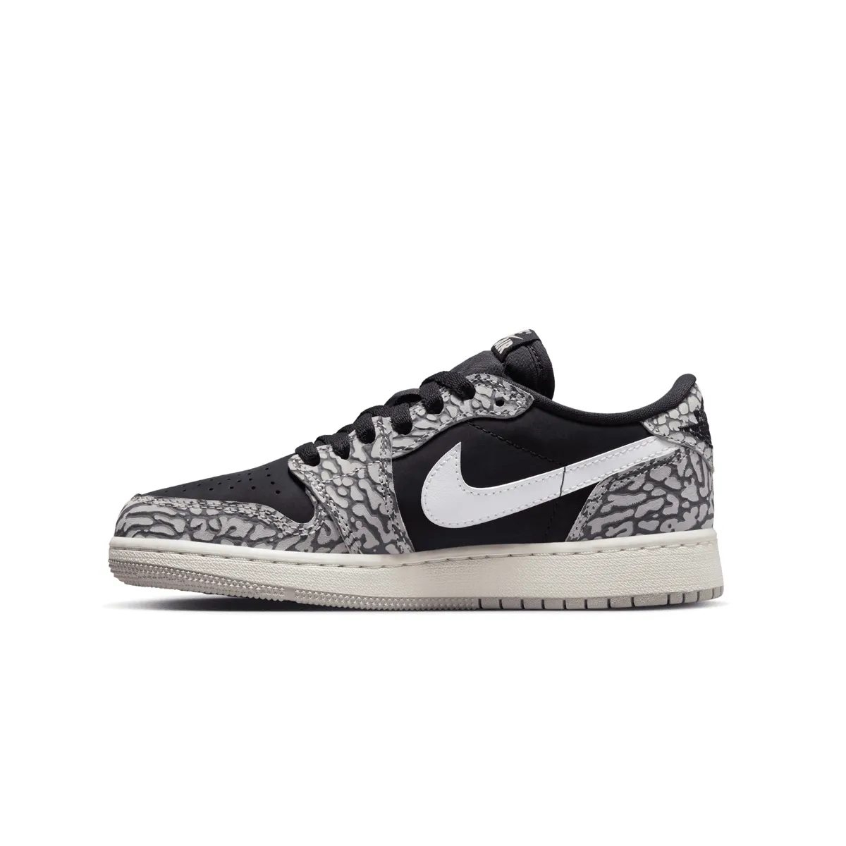 Kid's Air Jordan 1 Retro Low OG 'Black Elephant'