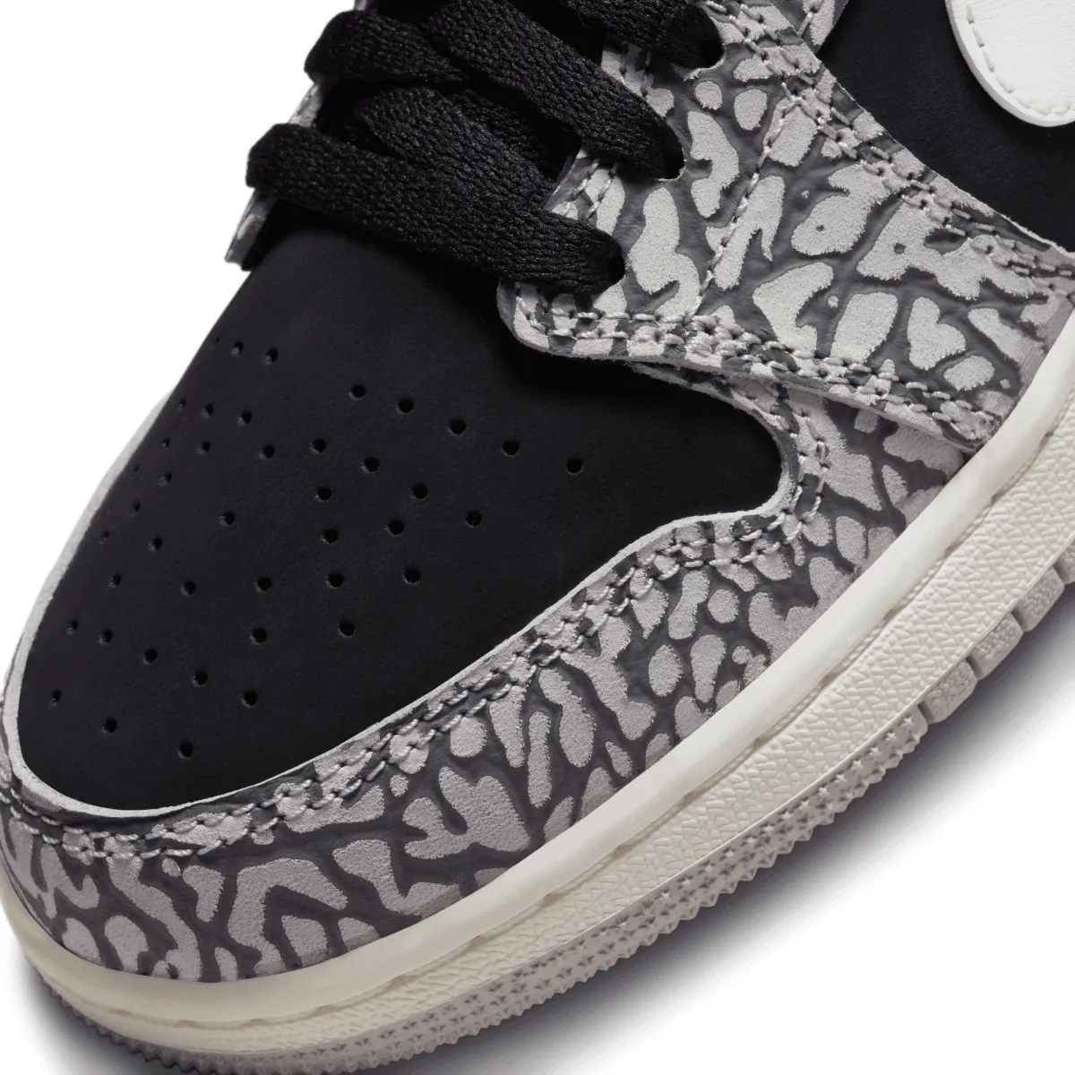 Kid's Air Jordan 1 Retro Low OG 'Black Elephant'