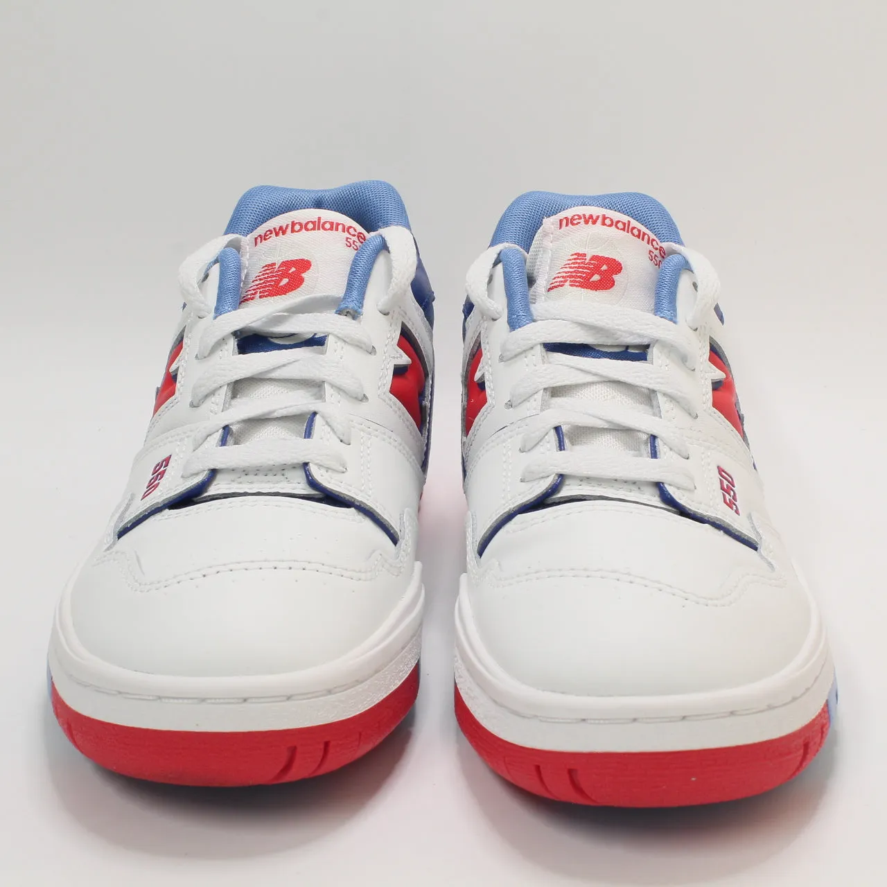 Kids New Balance BB550 Gs White Blue Navy Red Trainers