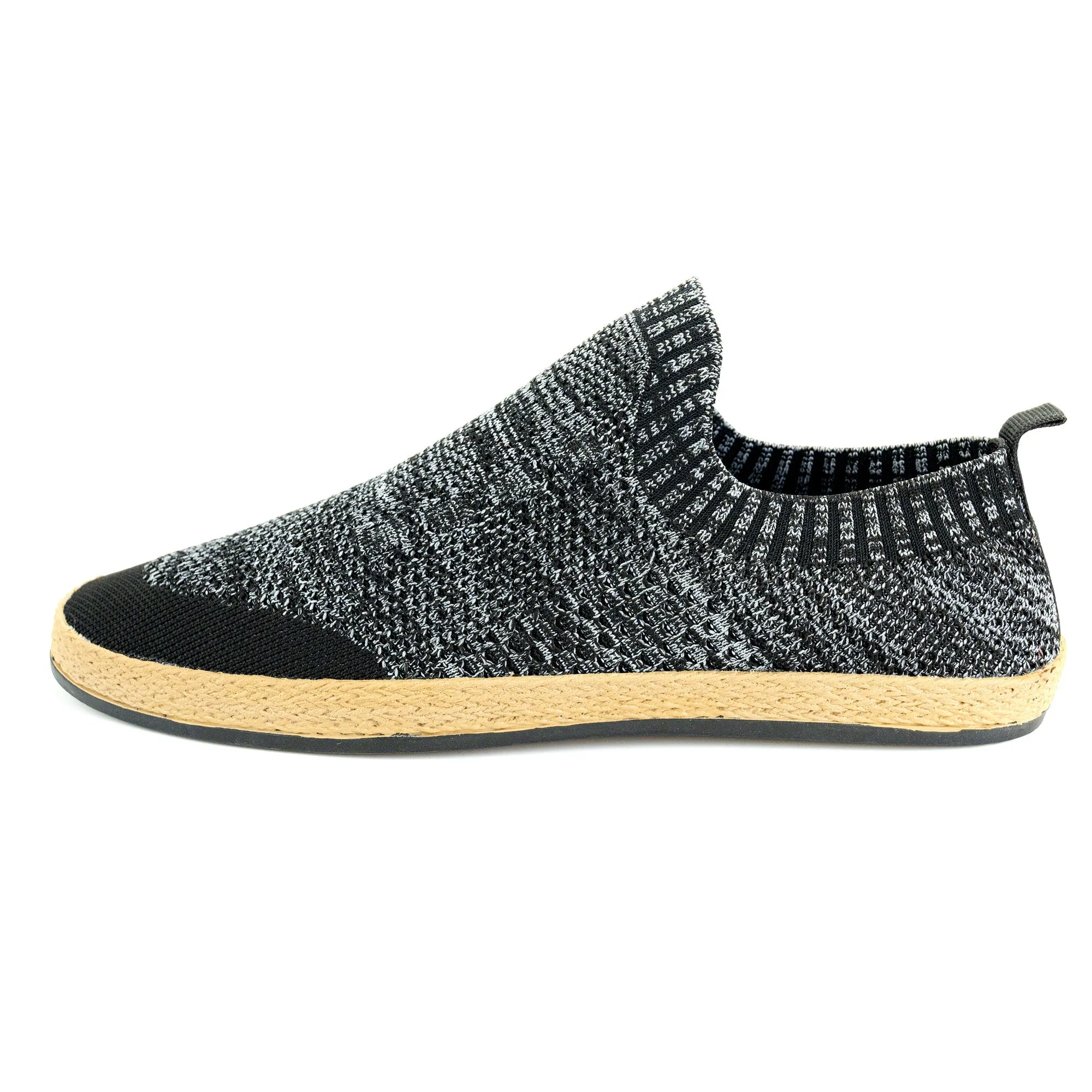 Laceless Knitted Sneakers-Black