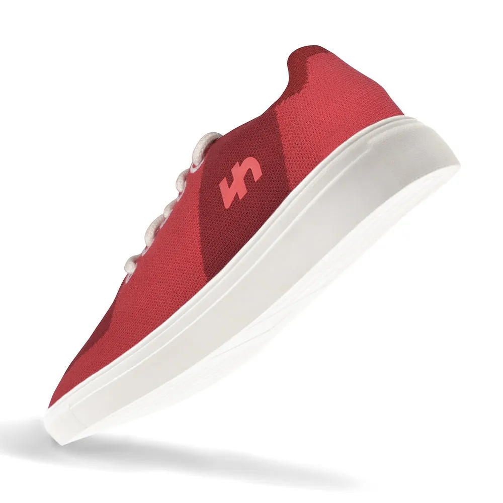 Linen Sneakers | Burgundy-Red | Men