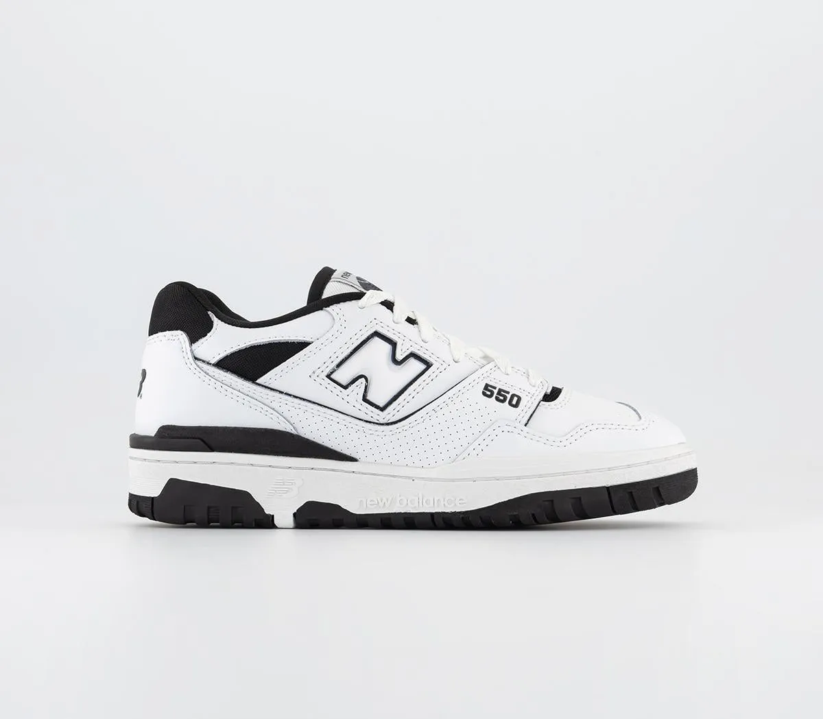 Mens New Balance BB550 White Black Trainers