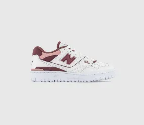 New Balance BB550 Trainers Sea Salt Pink Red