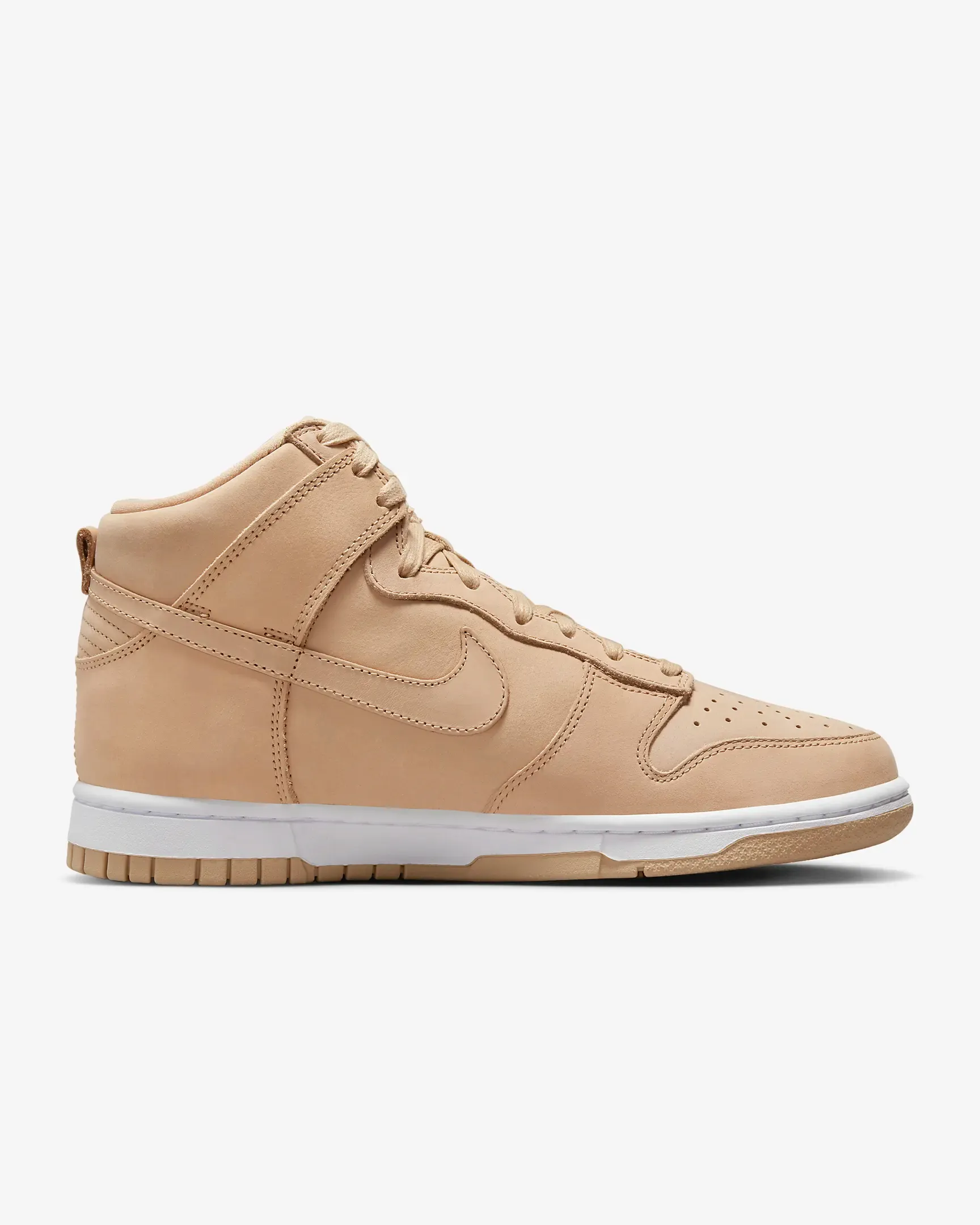 Nike Women's Dunk High Premium Shoes - Vachetta Tan / White