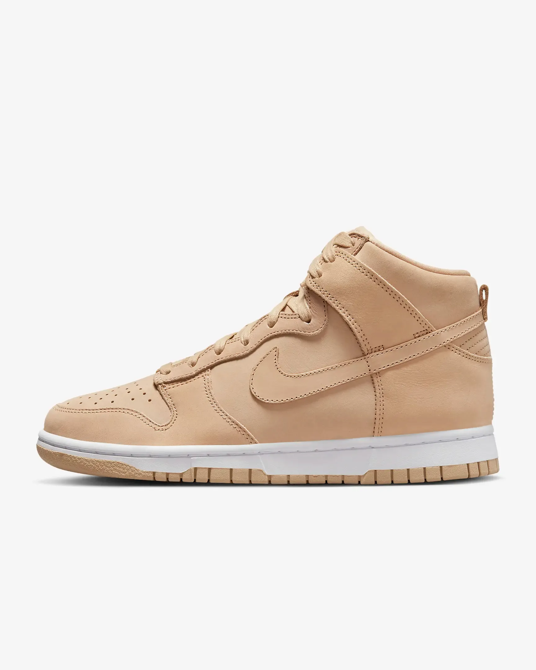 Nike Women's Dunk High Premium Shoes - Vachetta Tan / White