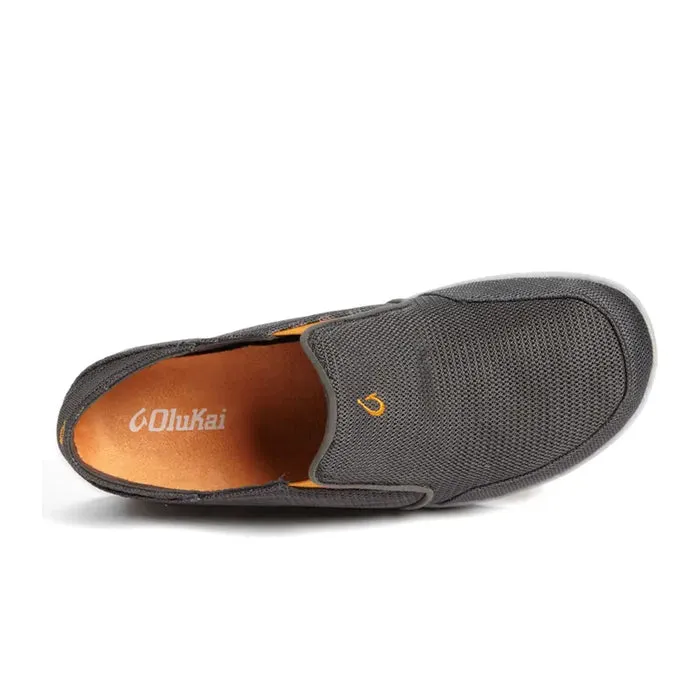 OluKai Men's Nohea Mesh Slip-On Dark Shadow