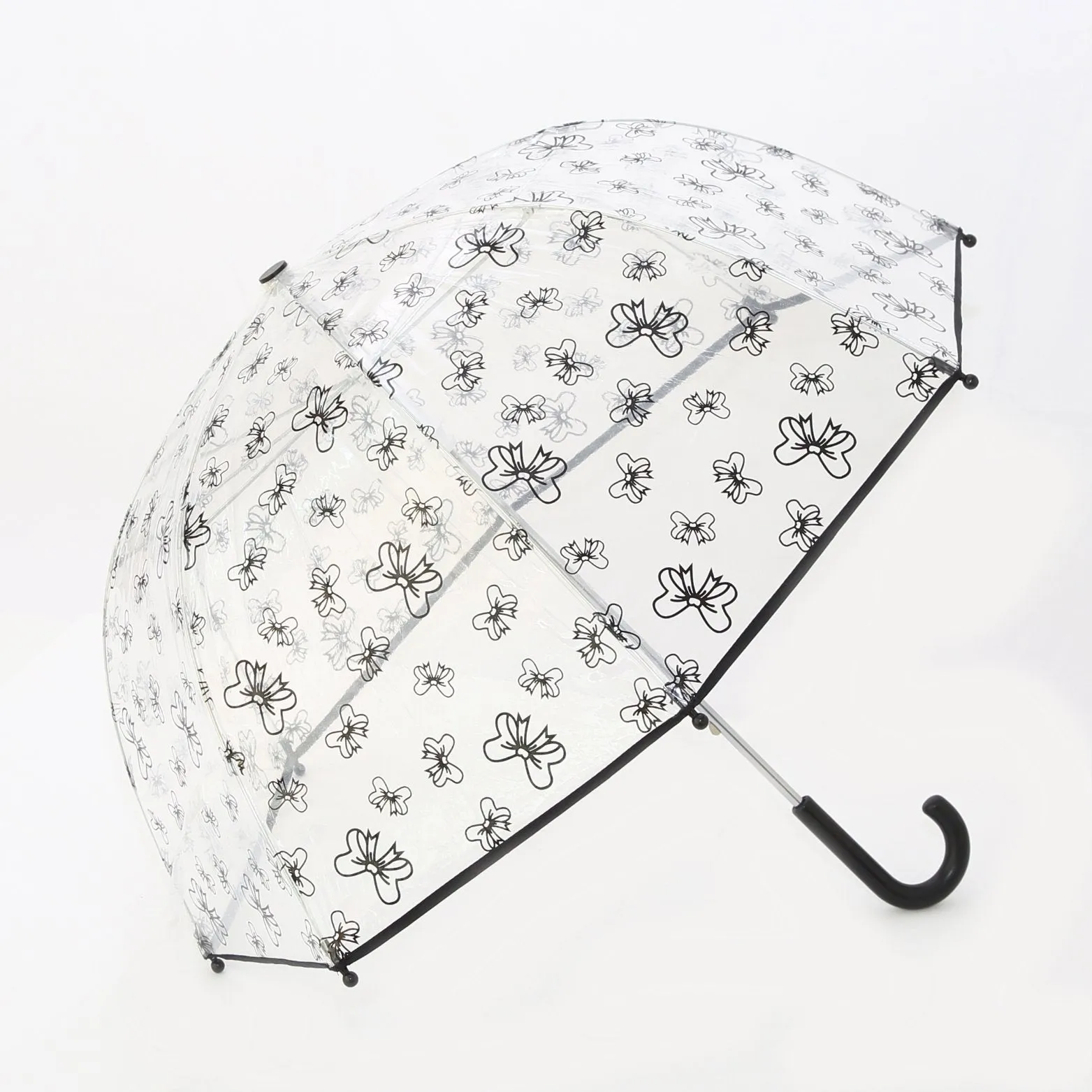 Pluie Pluie Girls Transparent Black Bow Umbrella