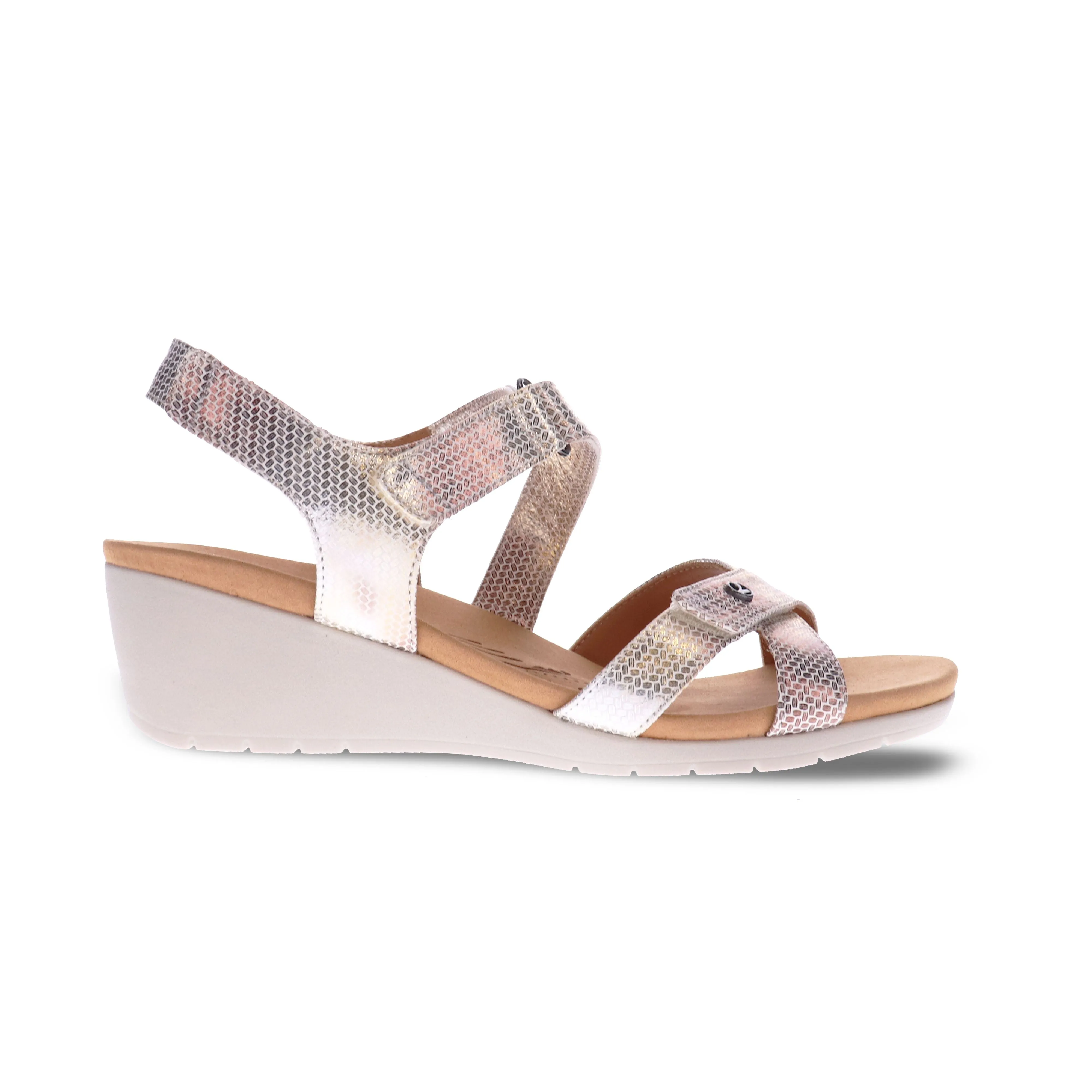 Revere Casablanca Metallic interest Wedge Sandal