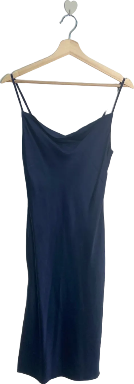 Revolve Navy Blue Midi Slip Dress UK 8