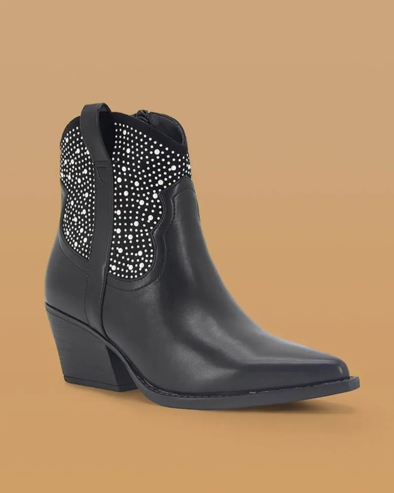 Rhinestone Ankle Boots