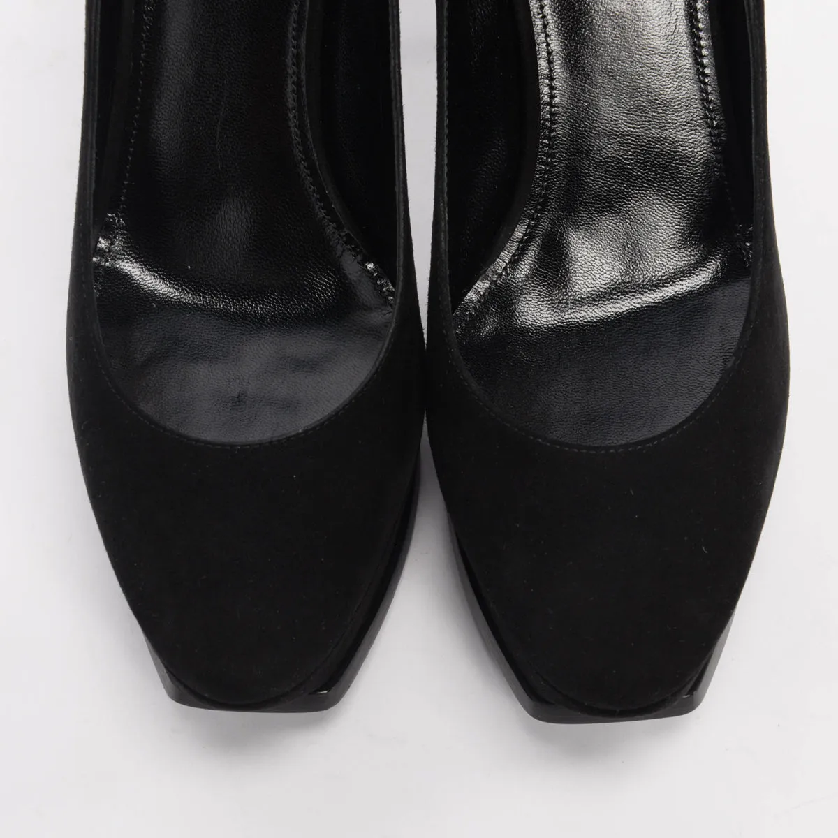 Saint Laurent Black Suede Tribute Pumps 40