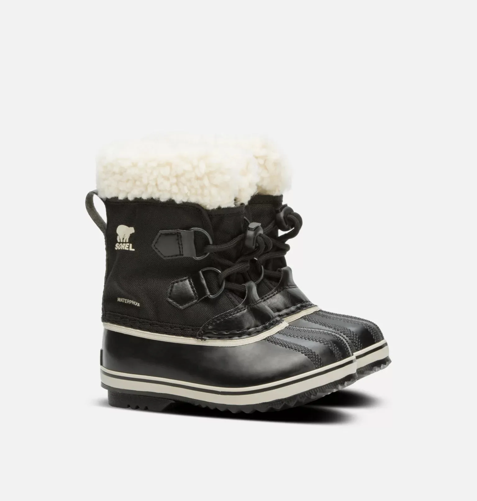 Sorel Black Nylon Yoot Pac Children's Boot