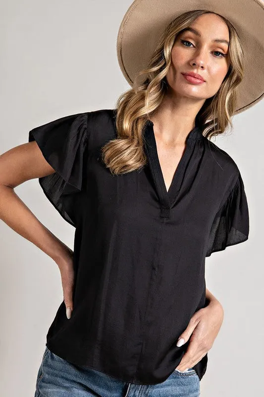 V-Neck Blouse Top