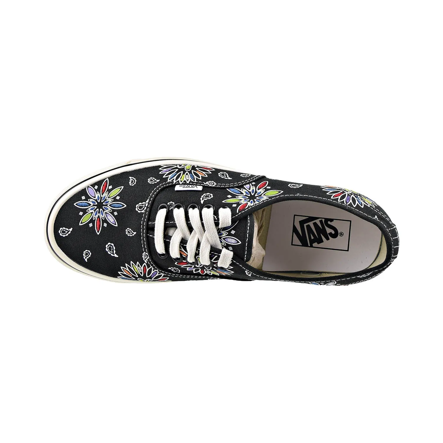 Vans Anaheim Paisley Authentic 44 DX Men's Shoes Black-White