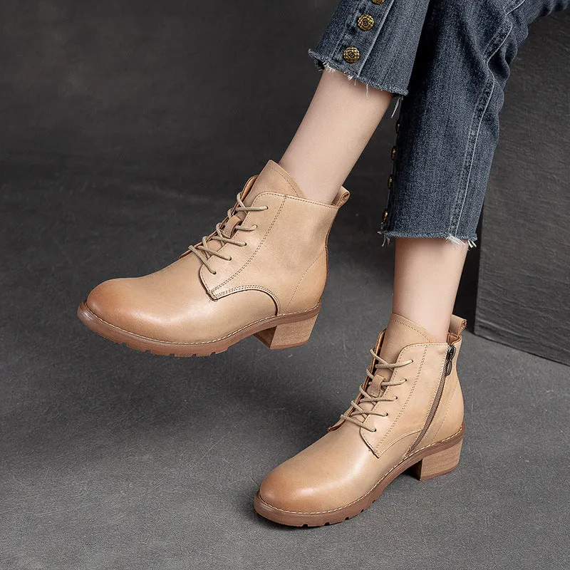 Women Classic Minimalist Chunky Heel Ankle Boots