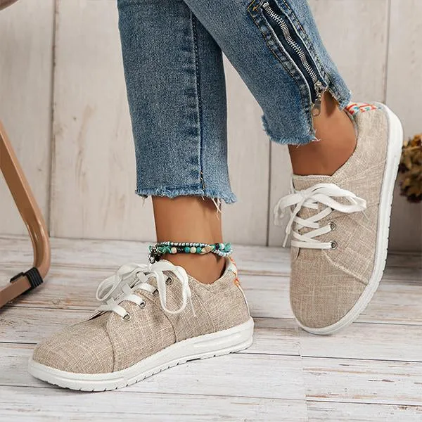 Women's Casual Shallow Candy Color Canvas Shoes 68642002S