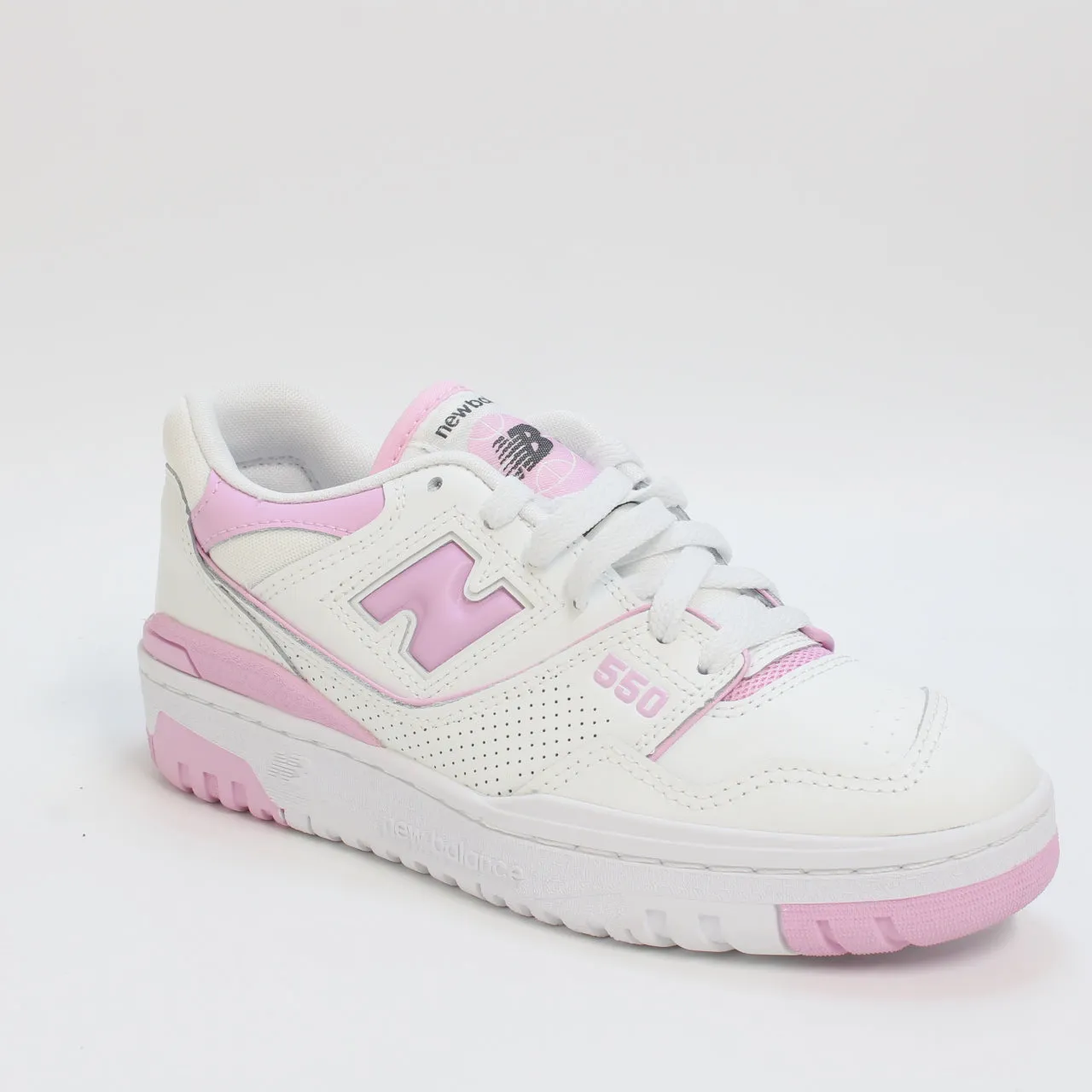 Womens New Balance Bb550 White Pink White Trainers