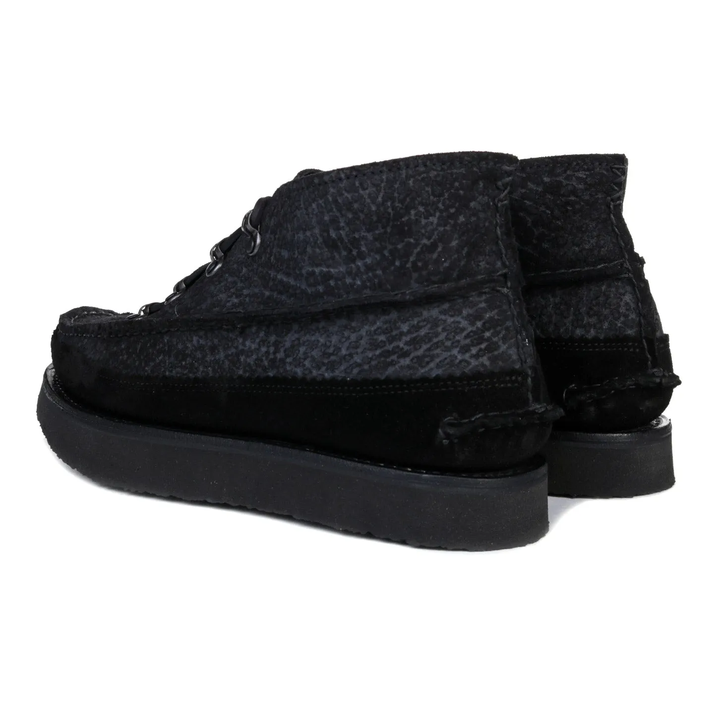 YUKETEN ALL HANDSEWN TOKYO ROCKER DB CHUKKA GODZILLA BLACK