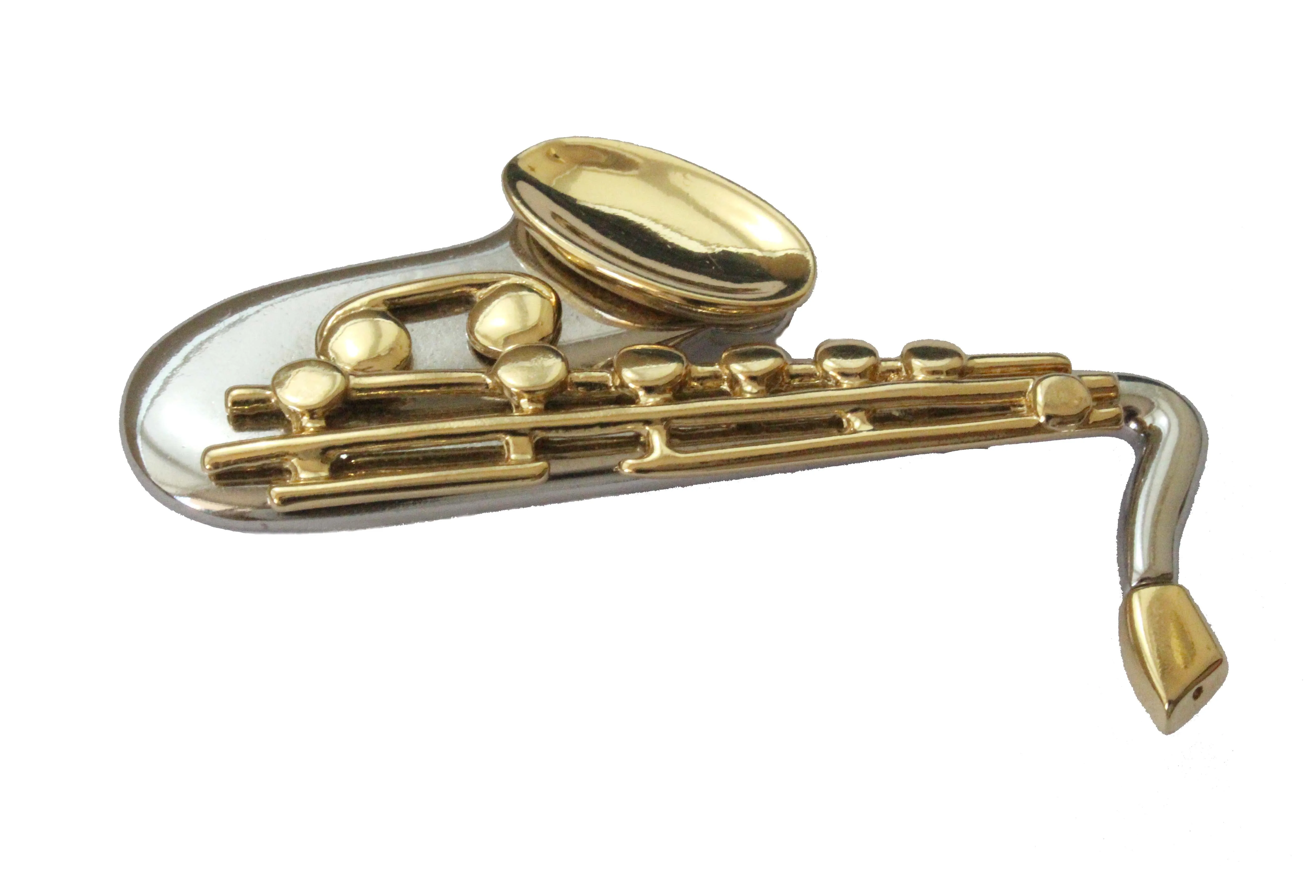 YVES SAINT LAURENT large saxophone brooch