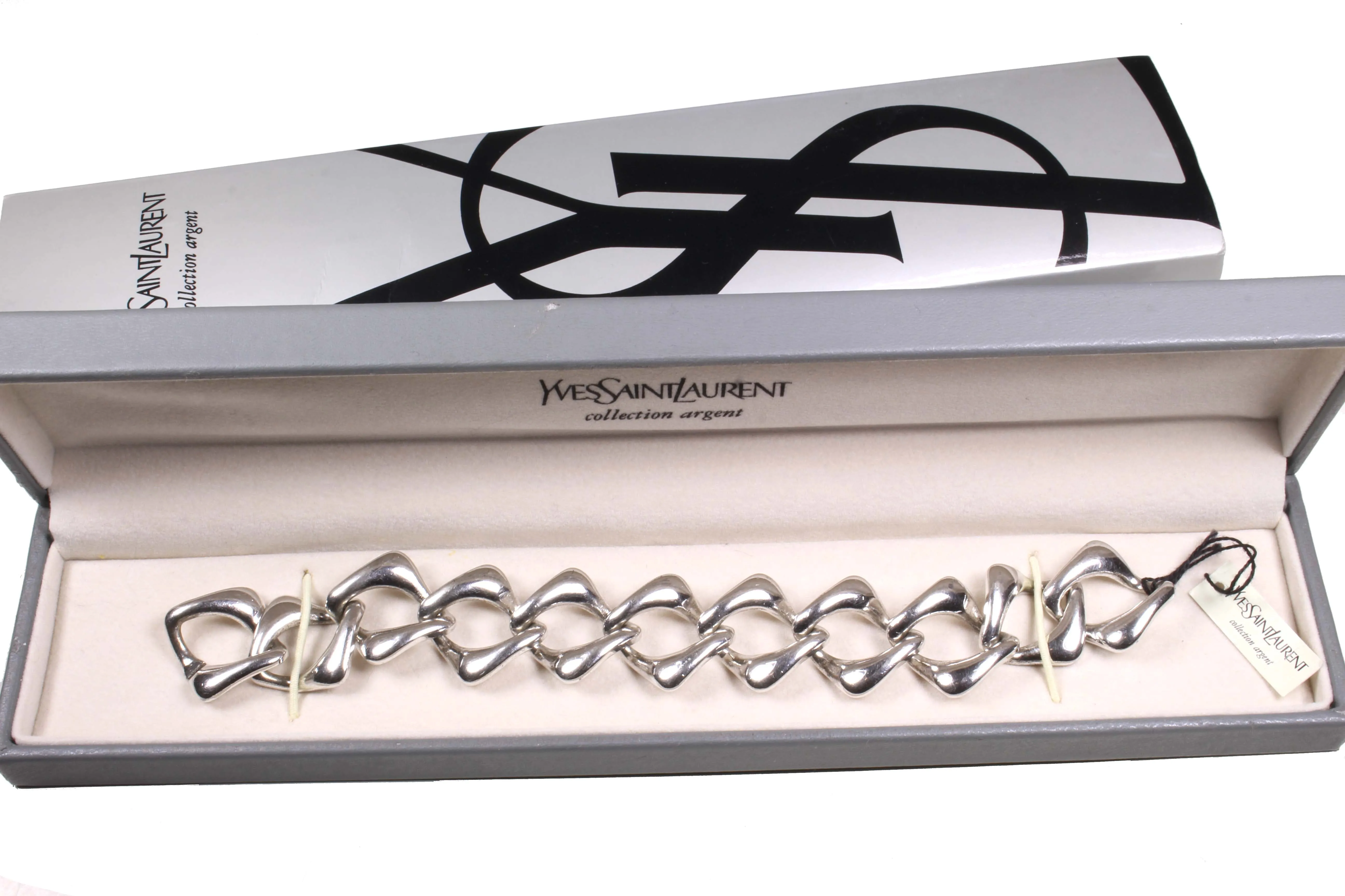 YVES SAINT LAURENT silver chain link bracelet