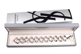 YVES SAINT LAURENT silver chain link bracelet