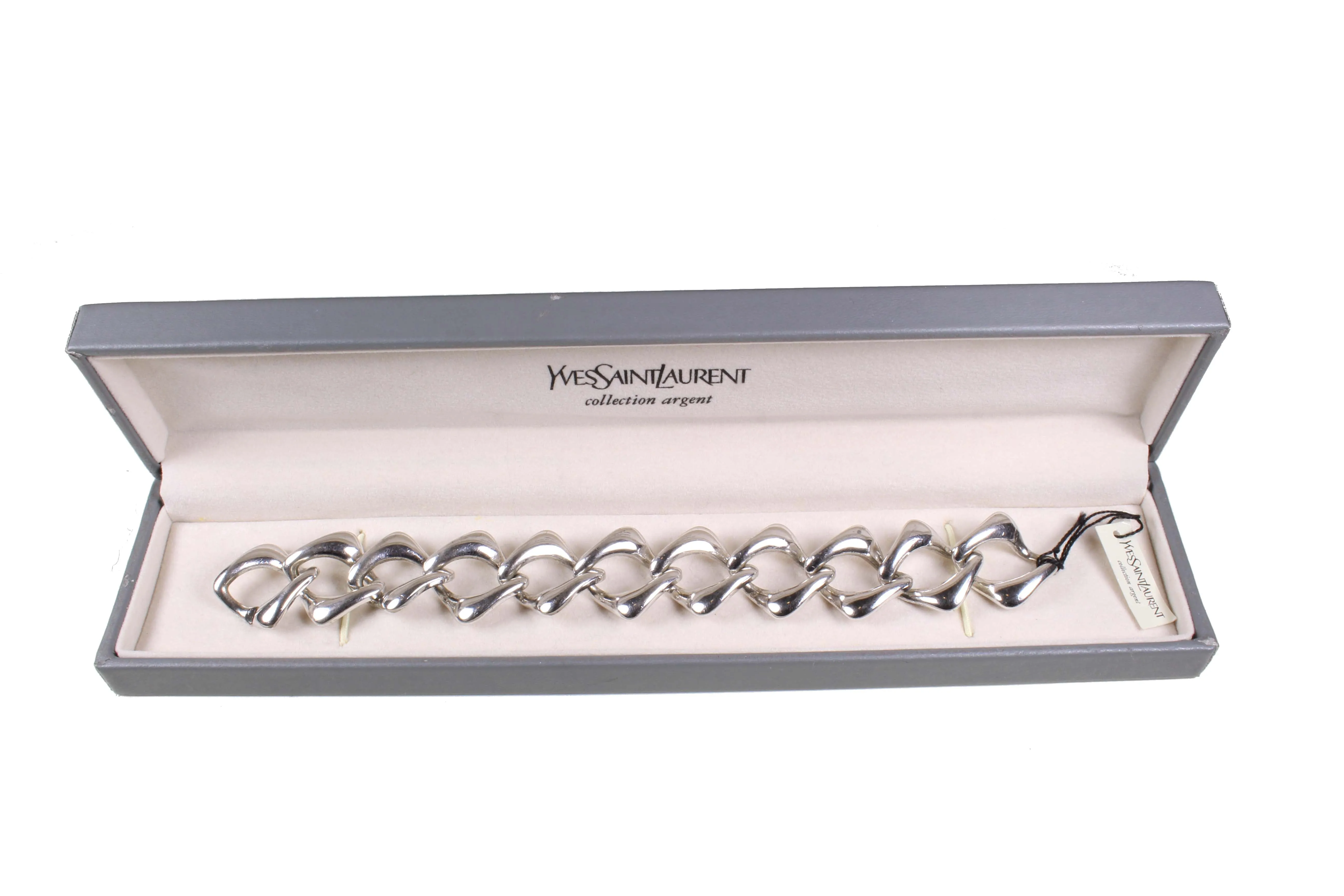 YVES SAINT LAURENT silver chain link bracelet